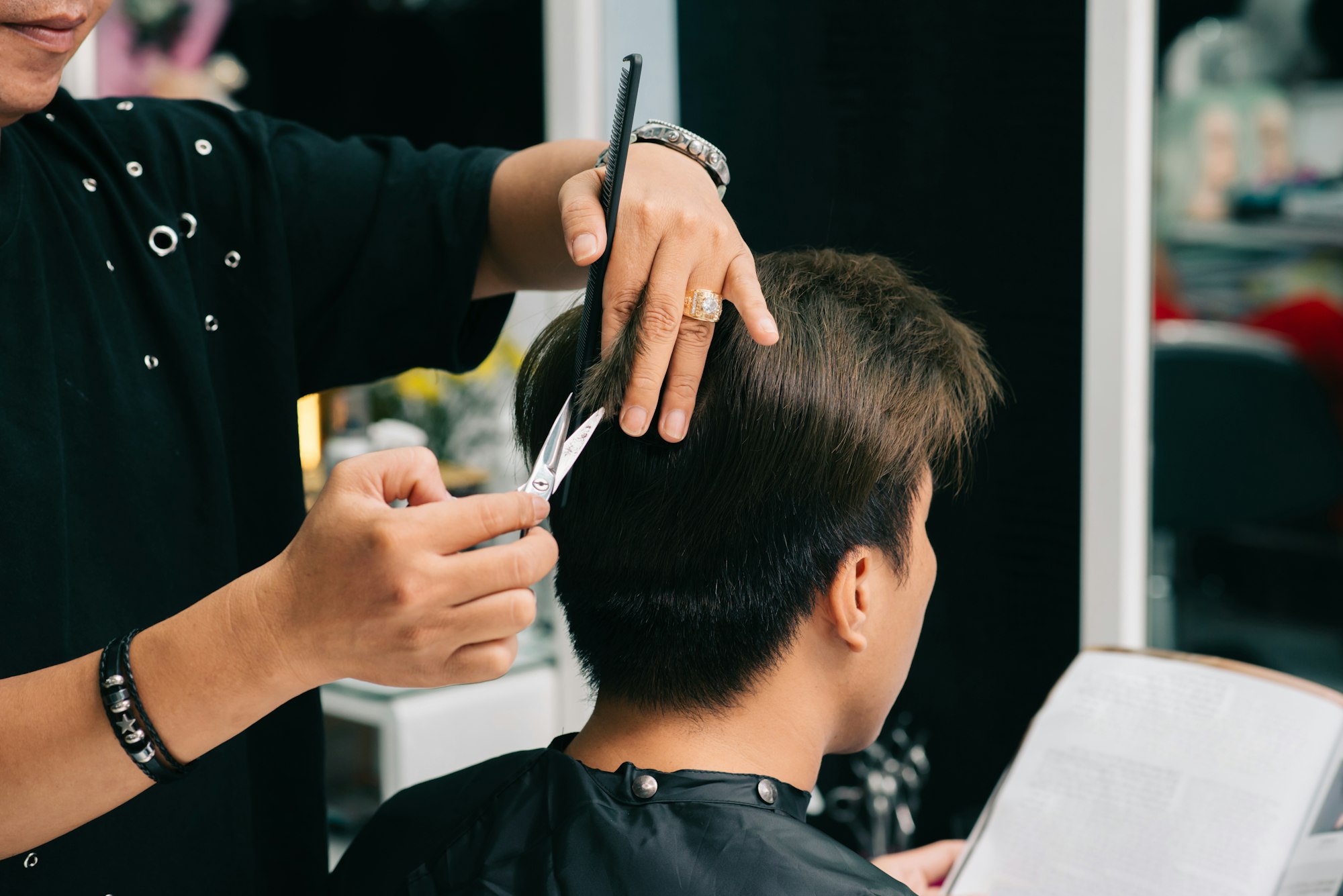 Working on haircut